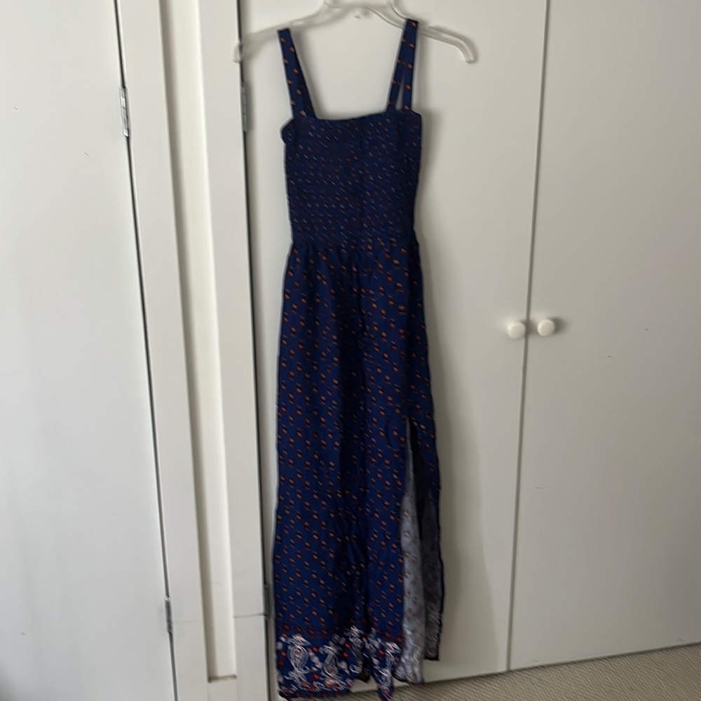 NWT Francesca’s Blue and Red BoHo Maxi